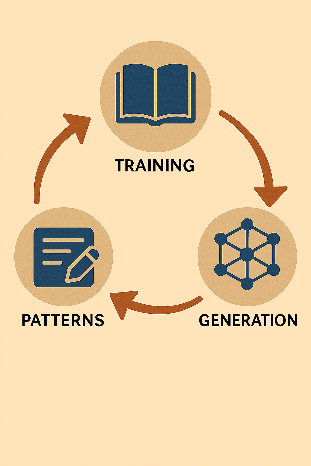Esquema de Treinamento, Padrões e Geração em modelos de linguagem