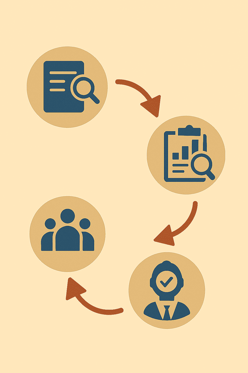 Fluxo de triagem, auditoria, análise e contratação com IA