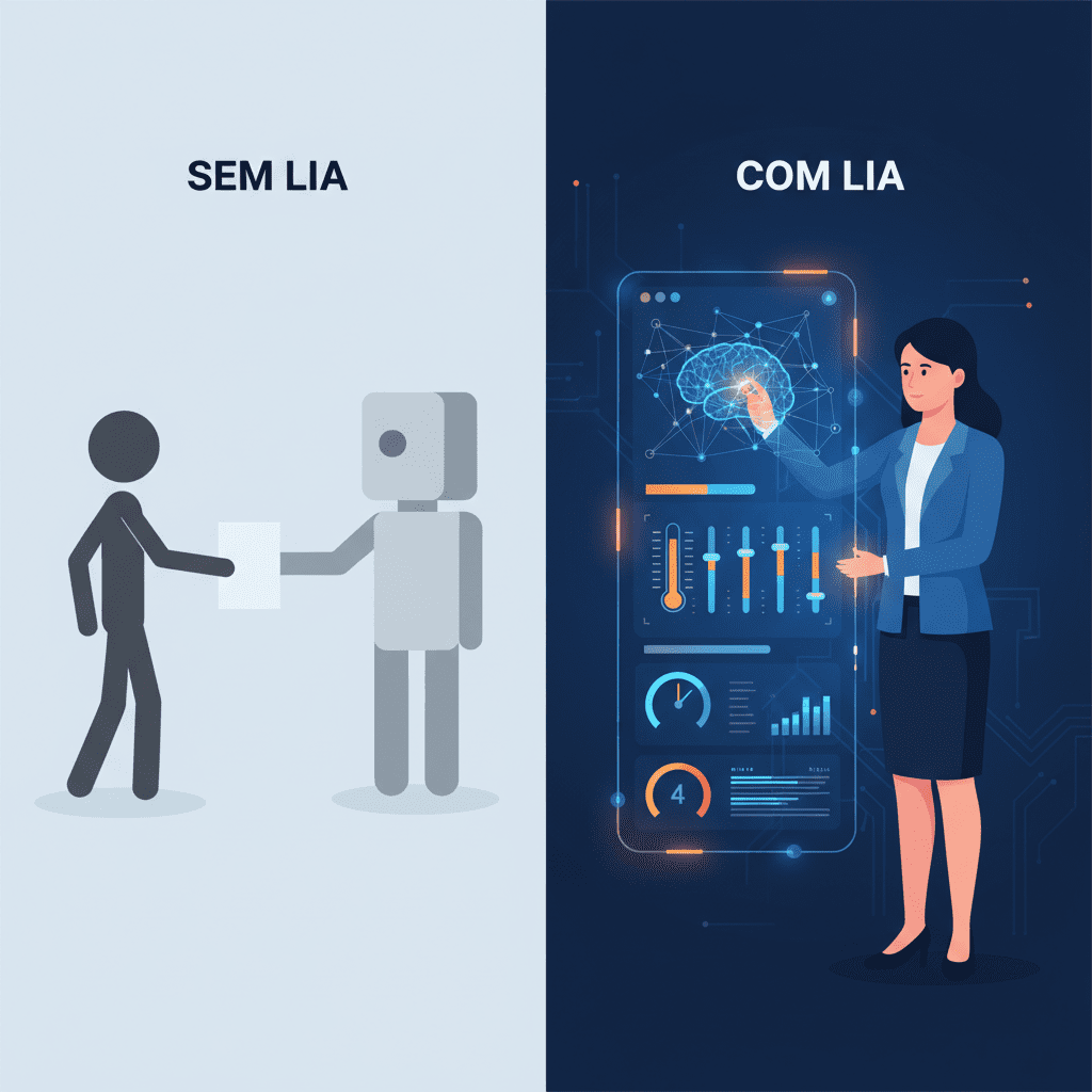 Comparação: com guia e sem guia